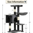 thumbnail image 7 of BestPet 36 inch Tall Cat Tower with Cat Scratching Post,with Cat Hammock & Funny Toy,Light&nbsp;Gray, 7 of 7