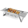 thumbnail image 1 of Barbecue Grills, Portable BBQ Charcoal Grill Foldable Grills, Small Grills Outdoor Cooking for Travel, Camping Smoker Grill, Stainless Steel Table Top Grill Charcoal Camping, Backyard, 1 of 5