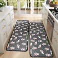 thumbnail image 4 of Kitchen Rugs Sets Of 2,Gray Cow Grass Pattern Anti Fatigue Kitchen Mat Rugs Non Slip Washable,Decorative Kitchen Floor Mats for Kitchen,Sink,Laundry,17"x47"+17"x47", 4 of 5