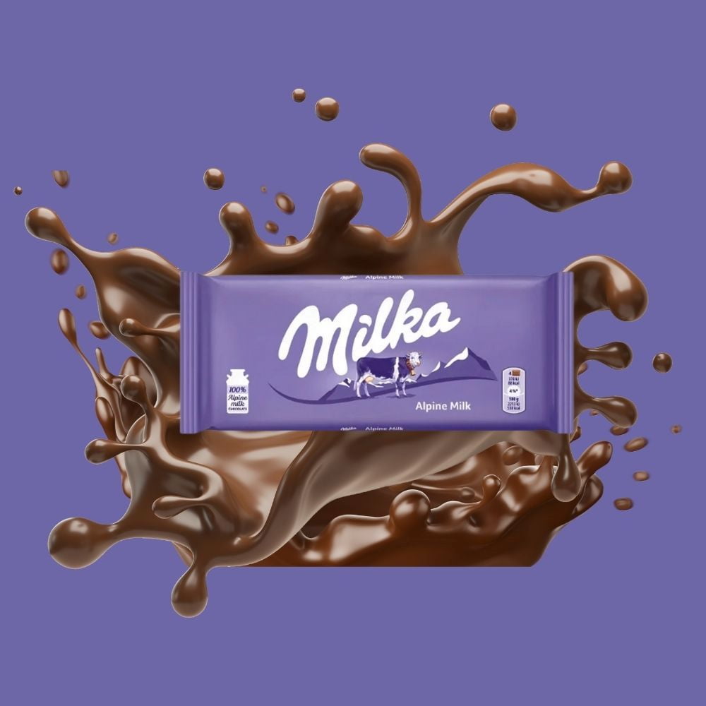 Milka Alpenmilch Alpine Milk Chocolate, 100g (Pack of 6)