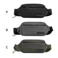 thumbnail image 4 of Waist Bag Pack Outdoor Waterproof Zipper Pockets Crossbody Pouch Sports Travel Phone Bag, Gray, 4 of 9