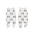thumbnail image 3 of Aojekbee Baby Boys Romper Overalls Casual Summer Dinosaur/Truck Print Sleeveless Jumpsuit for Newborn Toddler Cute Clothes, 3 of 10