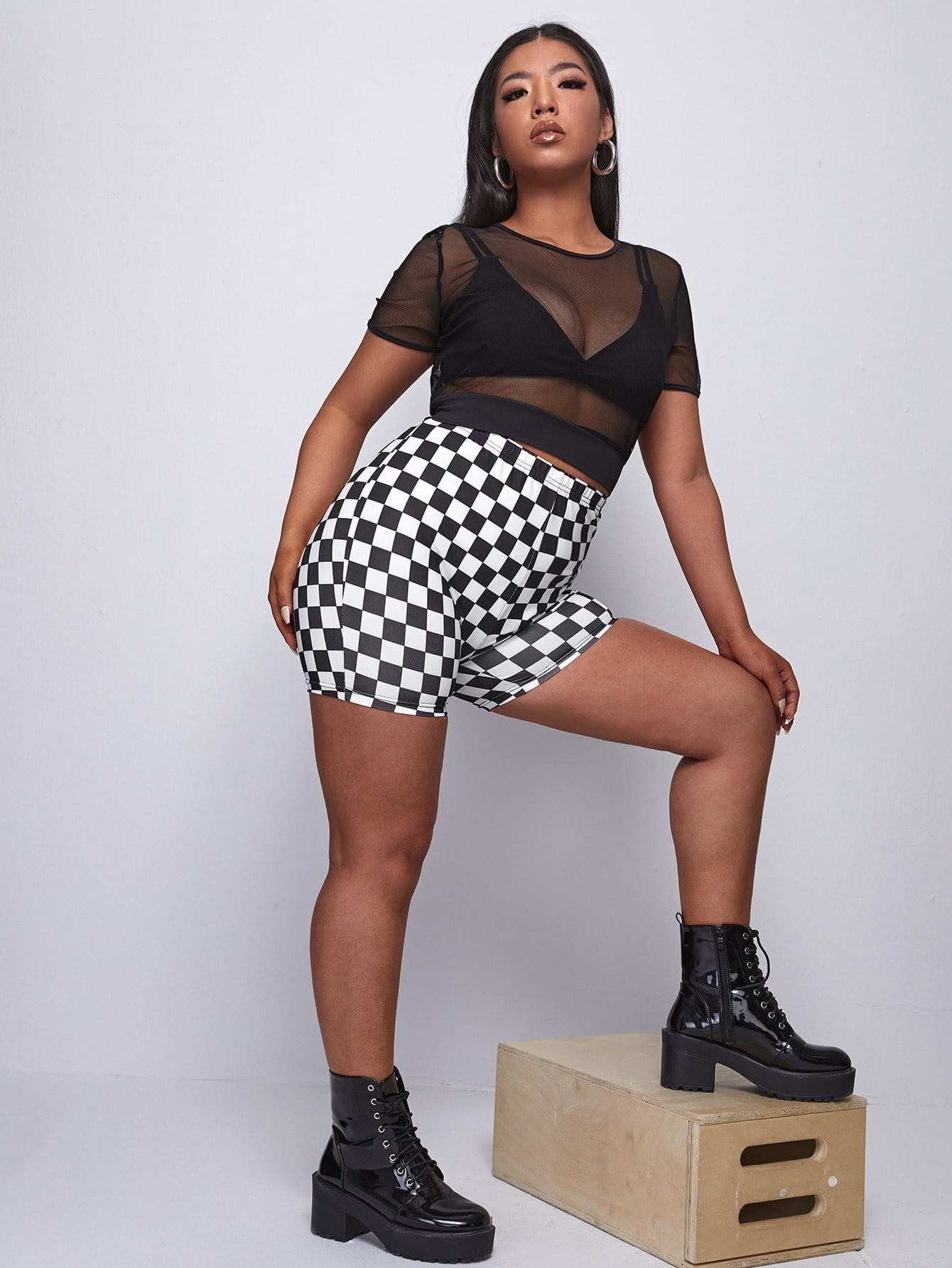 Black and White Women's Plus Size 