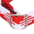 thumbnail image 3 of BIMZUC Watch Band Strap with Case Elastic Weaving Adjustable Replacement Wristbands for Oppo Free (10 inches / 25.4 cm), Red / White, 3 of 9
