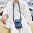 thumbnail image 3 of Women Men Mini Crossbody Bag with Pocket Letter Stripe Pattern Zip Handbags Multipurpose Mini Shoulder, 3 of 8