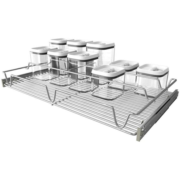 Rev-A-Shelf 5WCOR-24CR-1 Classic 24"W X 14"D Deluxe Pull Out Pantry Container Basket