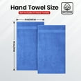 thumbnail image 2 of Infinitee Xclusives Premium Hand Towels - 100% Cotton - Blue | 16x28 inches | Pack of 6, 2 of 8