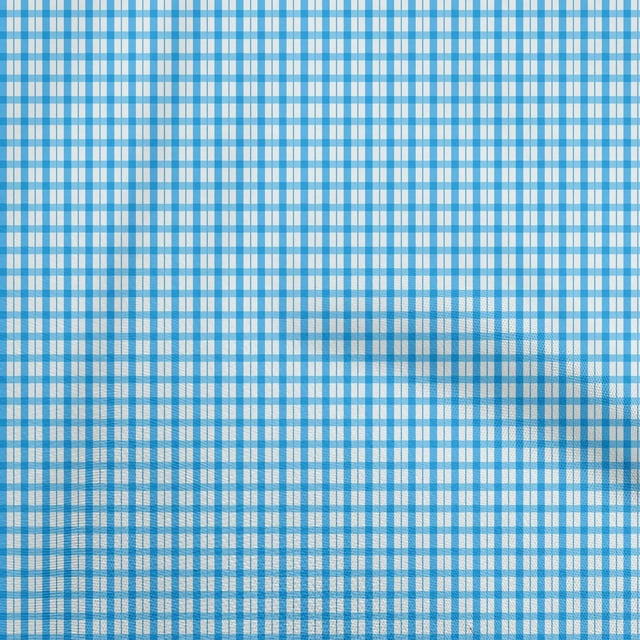 oneOone Silk Tabby Royal Blue Fabric Check Sewing Craft Projects Fabric Prints By Yard 42 Inch Wide