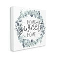 thumbnail image 2 of Stupell Industries Home Sweet Home Greeting Blue Green Eucalyptus Plant Wreath Graphic Art Gallery-Wrapped Canvas Print Wall Art, 30x30, by Kim Allen, 2 of 5