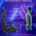 thumbnail image 4 of PayLessHere Racing Gaming Chair Office, PU Leather Lumbar Support, Massage Office Chair , Blue, 4 of 7