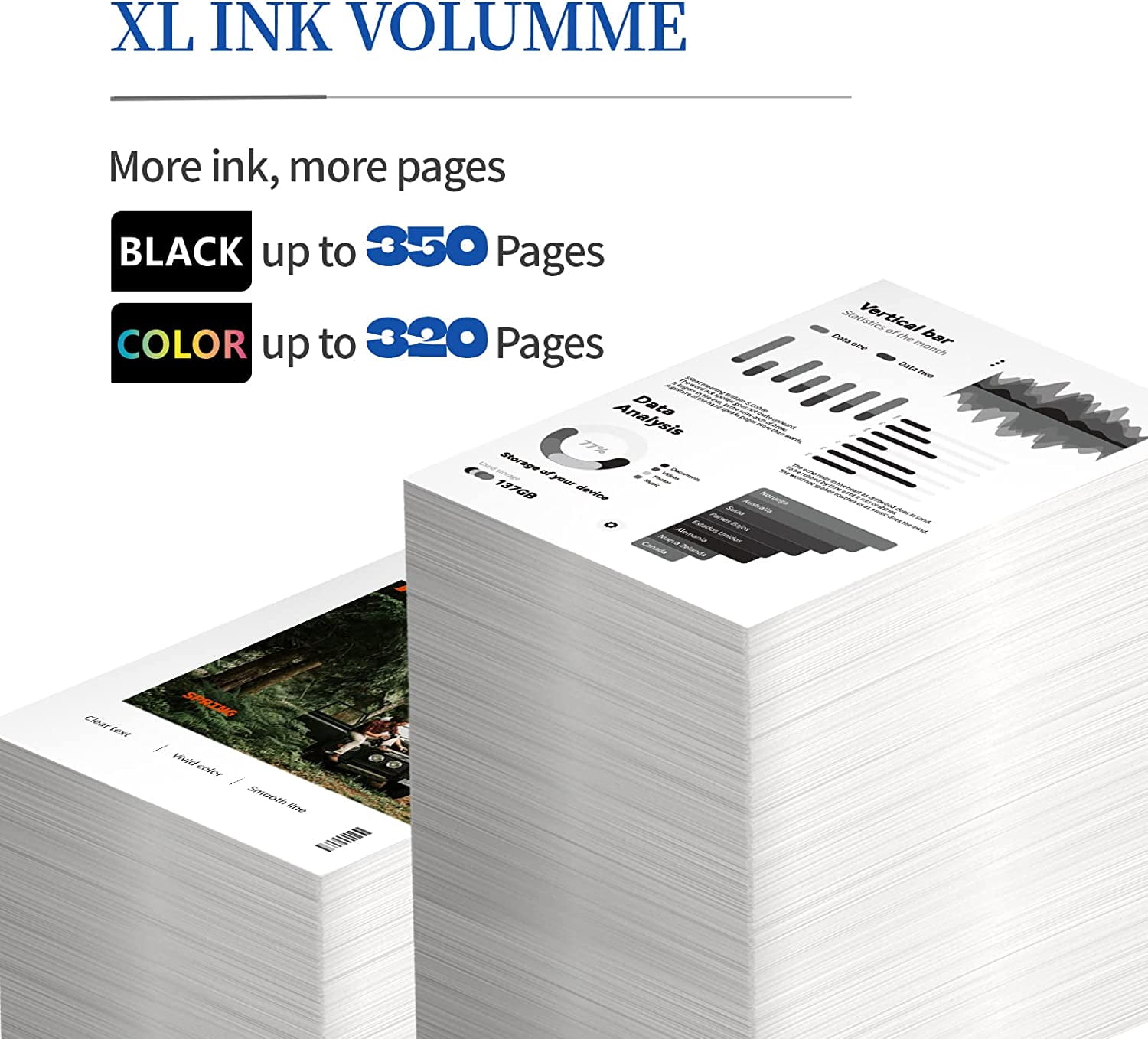 245XL 246XL Ink Cartridges Compatible with Canon PG-245XL CL-246XL for PIXMA MG2522 TR4522 IP2820 MX492 Printer (Black, Tri-Color)