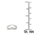 thumbnail image 4 of 0.15 Carat (ctw) 10K White Gold Round Real Diamond Wedding Stackable Band Anniversary Guard Chevron Ring, 4 of 4