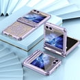 thumbnail image 7 of Allytechgroup Galaxy Z Flip5 Case, Hinge Protection Shockproof PC Back Cover Ani-Scratch Luxury Bumper Phone Case for Samsung Galaxy Z Flip 5, Purple, 7 of 7
