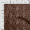 thumbnail image 1 of oneOone Cotton Flex Rust Brown Fabric Floral & Peacock Block Sewing Craft Projects Fabric Prints By Yard 40 Inch Wide, 1 of 4