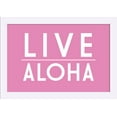 thumbnail image 1 of Live Aloha - Simply Said - Lantern Press Artwork (18x12 Giclee Art Print, Gallery Framed, White Wood), 1 of 1