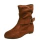 thumbnail image 2 of Retro Mujer Vintage Hebilla lisa Cremallera Casual Altura interior Tacones bajos Cremallera Otoño Invierno Botas cortas Zapatos de punta redonda Wmkox8yii shkj355, 2 of 9