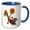 Blue/White, variant on 3drose, Funny Cute Giraffe Playing Basketball Slam Dunk Sports Cartoon, 15oz Mug