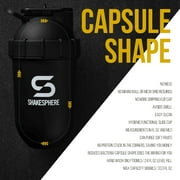 ShakeSphere Tumbler: Protein Shaker Bottle, 24oz Pearl White with Grey logo