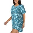 thumbnail image 2 of "Wukai Beautiful Floral Women's Pajama Set - Short-Sleeve Top and Shorts with Elastic Waistband and Pockets for Loungewear, Yoga, and Casual Wear-Large, 2 of 8