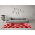 thumbnail image 3 of Ahgly Company Indoor Round Abstract Red Modern Area Rugs, 6' Round, 3 of 4