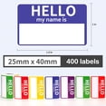 thumbnail image 3 of JUMRHFAN 400 Pcs Name Tag Labels Stickers "Hello My Name is" Colorful Name Badge for School, Office, Themed Party, Family, Competition (1.6 x 1 in), 3 of 4