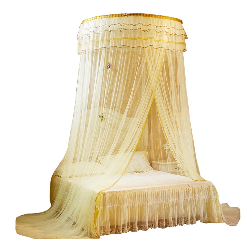 Frcolor 1pc Ceiling Hanging Bed Canopy Dome Lace Mosquito Net Summer