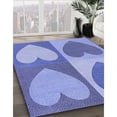 thumbnail image 2 of Ahgly Company Indoor Square Patterned Jeans Blue Area Rugs, 3' Square, 2 of 6