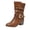 Brown, variant on Brown Women'S Fashion Ankle Boots Mid-Heel Pointed Toe Side Zipper Pu Leather Casual Winter Outdoor Shoes Comfortable Daily Wear