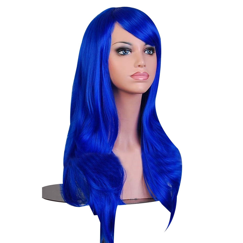 Wig Short Curly Wig with Bangs Green Wig Synthetic Wigs Women Girls Wig  with Wig Cap - Walmart.com