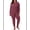 Merlot Heather, variant on Fruit of the Loom womens Micro Waffle Premium Thermal Union Suit - Animal Print