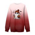 thumbnail image 6 of Towmus Women's Halloween Sweatshirt Doll Reading Books Sweatshirt Cute Graphic Funny Pumpkin Print Pullover Tops University T Shirt Funny Party Clothes, 6 of 6