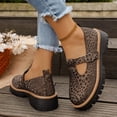thumbnail image 6 of IEMIEMIEM Women's Mary Janes Shoes Leopard Print Faux Leather Oxford Flats Chunky Low Heels Platform Sewing Retro Classics Round Toe Ankle Strap 9 wide, 6 of 7