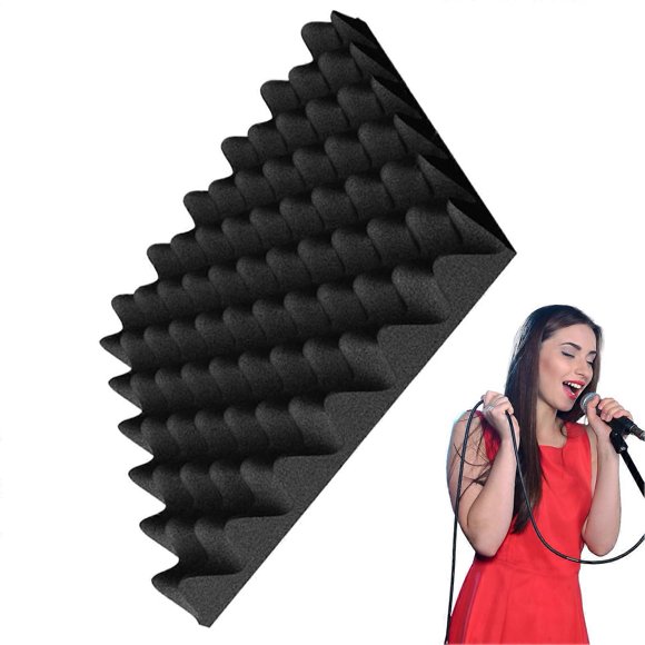 Soundabsorbing foam panels for walls Fireproof wedge cushion selfadhesive 30x30x2.5 cm