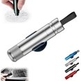 thumbnail image 1 of Glass Breaker Hammer, Safety Hammer, Safe Hammer Glass Breaker, Glass Breaker and Seat Belt Cutter, Emergency Escape Tool for Cars, Compact and Ergonomic (Silver), 1 of 5