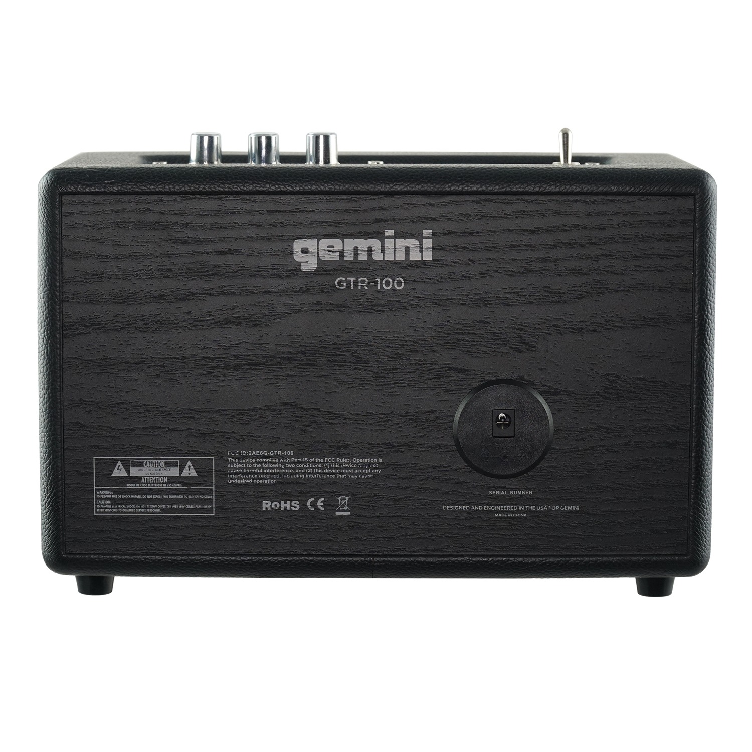 Gemini GTR-100 30W Portable Bluetooth Speaker&#44; Black - image 5 of 6