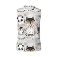 thumbnail image 6 of Lsque Funny Animals Series Print Men's Cotton Blend Sleeveless Muscle Shirts (S-3XL)- Moisture Wicking, Odor Protection, UPF 30+,3X-Large, 6 of 8