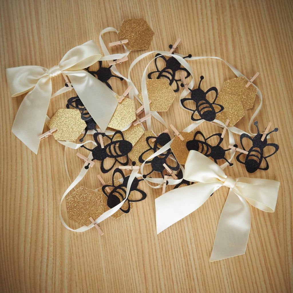 Mommy to Bee Baby Shower Banner. Ships in 1-3 Business Days. Bee and Hexagon Garland. Bee Party Decorations