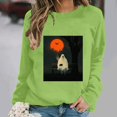 thumbnail image 1 of VKOYWKM Spooky Halloween Sweatshirt for Women Ghost Pumpkin Graphic Oversized Sweatshirt Crew Neck Long Sleeve Casual Fall Sweatshirt Holiday Party Pullover, 1 of 6