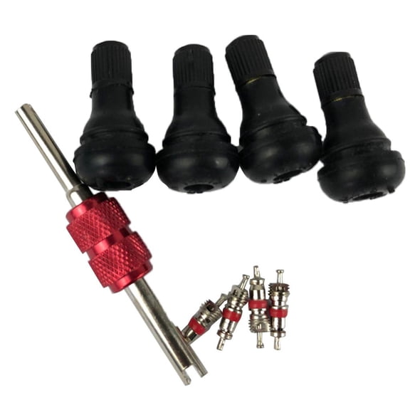 4 Pcs TR412 Rubber in Tire Stem with Built-in , 4 Pcs