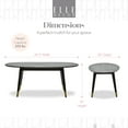 thumbnail image 3 of Elle Decor Clemintine Mid-Century Modern Living Room Furniture Collection, Oval Coffee Table, French Black, 3 of 9