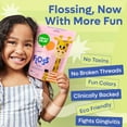 thumbnail image 3 of Eco-friendly children's floss sticks (200 pack)-made from straw wheat children's floss sticks, fluoride-free and, no tear-off line, mint flavor, suitable for children's teeth toothpick floss sticks, 3 of 4