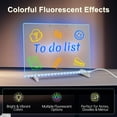 thumbnail image 4 of LED Note Board with Colors, New Glowing Acrylic Message Marker Board with Light, Light Up Dry Erase Board with Stand as a Glow Memo Letter Board Note Glass Clear Board with 7 Pen, 13.8 x 10 in, 4 of 6