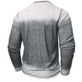 thumbnail image 3 of Maplenight Henley Shirts for Men Long Sleeve Button Vintage Shirts Gradient Color Relaxed Fit Casual Tops for Fall Winter, 3 of 6