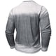 thumbnail image 5 of Blusas y camisas de manga larga con cuello redondo y degradado para hombre, blusas casuales con botones y cuello redondo, blusas de poliéster para hombre, 5 of 7
