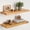 Clear Natural, variant on Floating Shelves Set of 2, Solid Elm Wood 32 Inch Wall Shelving | Natural Live Edge Grain, Heavy Duty Hidden Brackets, Wall Decor For Living Room, Bedroom, Kitchen & Bathroom
