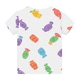 thumbnail image 6 of LNWUY Boys Girls Fashion Printed Casual Tops Middle Kids Short Sleeve Loose Comfort Breathable Round Neck Tops White 7 Years, 6 of 7