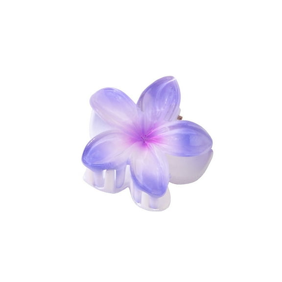 10 pc Plastic Claw Hair Clips Hair Accessories for Women & Girls Flower Lilac 40mm