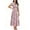 *Pink, variant on VBVC Women's Floral V-Neck Ruffle Sleeve Maxi Dress,Ladies Smocked Waist Boho A-Line Long Dress,Summer Flowy Tiered Beach Party Midi Dress For Women,Army Green,S-3XL