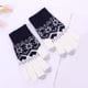 thumbnail image 1 of Guantes de invierno para mujer, cálidos, con estampado táctil, de punto, medianos y largos, de acrílico, 1 of 3