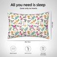thumbnail image 6 of Bingfone Cute Flower Print Satin Pillowcase for Hair - Standard Size with Zipper Silky & Soft Pillow Covers,20x30 inches, 6 of 8